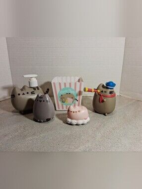 Pusheen Lot Of 4, Popcorn Bucket, Candy Tin, Vinyl Figure, Soap Dispenser